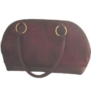 HARVEYS dark brown leather smaller weekender bag